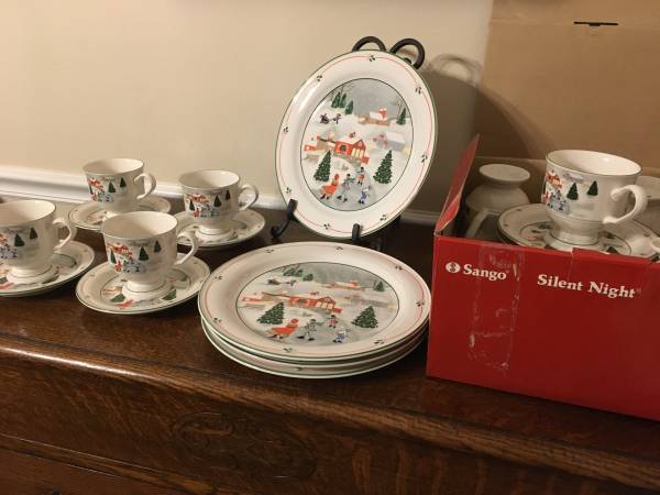 Christmas Dishes/Sango “Silent Night” Place Setting for 8 People