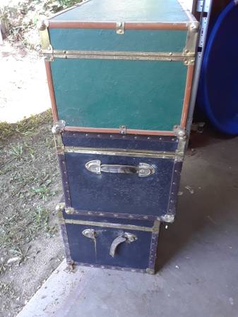 3 vintage trunks-one price-Reduced