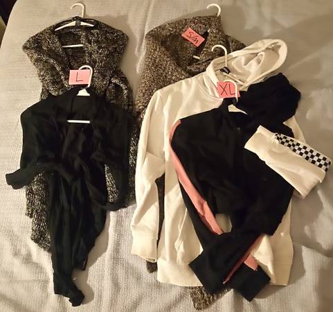 Sweaters, Dusters, Shawls, Hoodies +1Dress