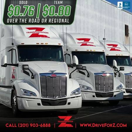 **** $0.76 CPM CDL Class A Drivers Wanted ****