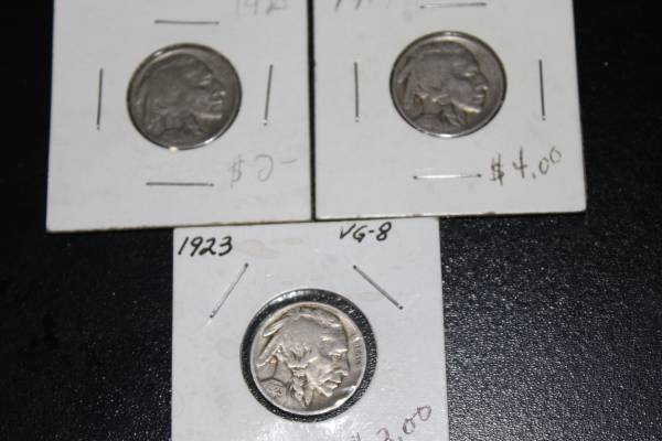 buffalo nickels V nickels 1800s Half dimes and 3cent pcs