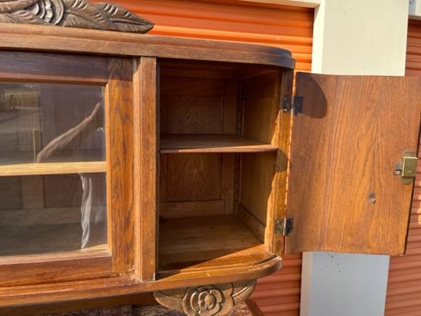 Antique Tiger Oak Buffet Sideboard or Bar