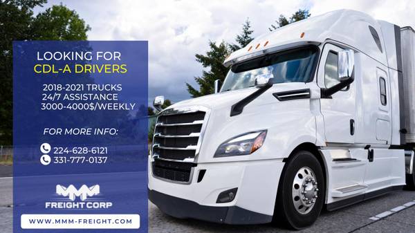 CDL Drivers $2000 – $3000 a week