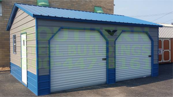 2 Car QUALITY 100% Steel Garage Metal Building Equipment Storage Shed