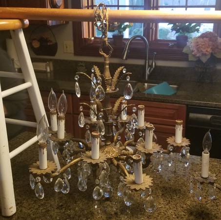 Brass chandeliers two 9 or 5candle