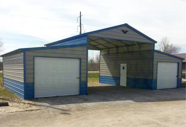 2 Car QUALITY 100% Steel Garage Metal Building Equipment Storage Shed