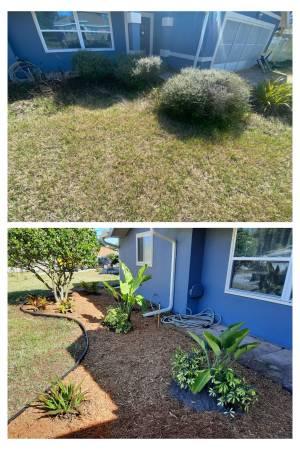 YARD CLEAN UP.. ROCK/MULCH INSTALL.LAWNCARE/WEEDS..HEDGE/TREE TRIMMING