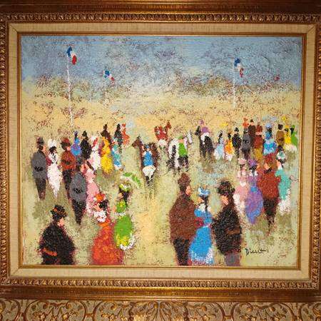 Polo Match Impressionist Style Painting By Bisset