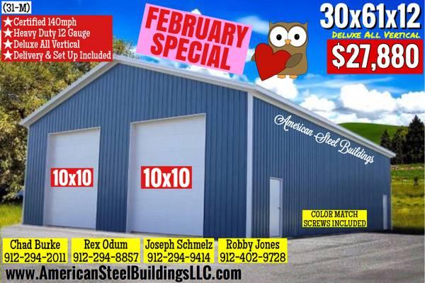 METAL BUILDINGS CARPORT RV COVER STEEL GARAGE UTILITY SHED POLE BARN