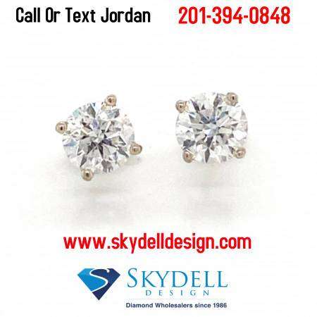 2.02 CTW Round Brilliant Cut Diamond Stud Earrings!