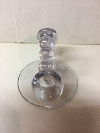 Double Clear Candle Holder