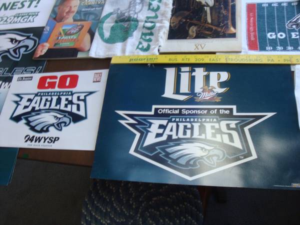 Vintage Lot Philadelphia Eagles Memorabilia Pennant Posters Photos Pro