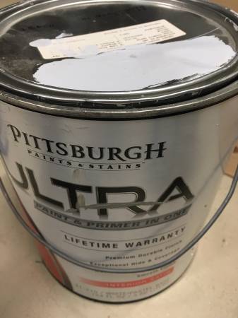 5 one gallon containers of paint