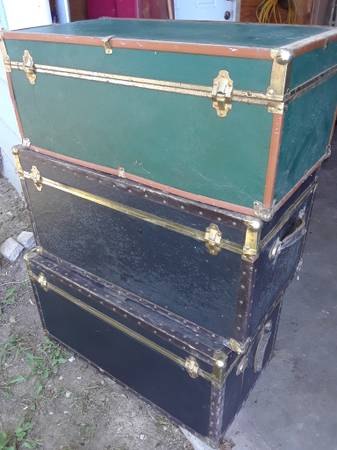 3 vintage trunks-one price-Reduced