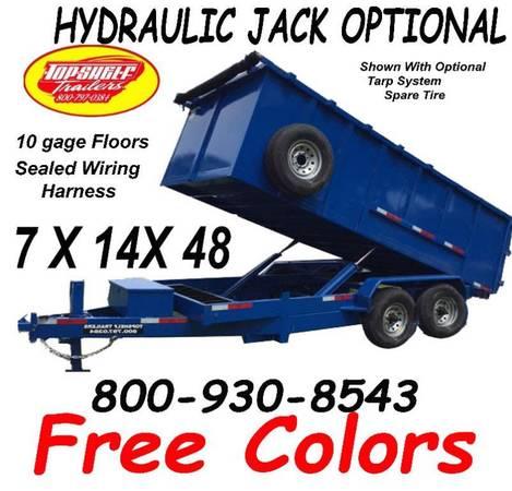 2023 7 X14X48 14 K Dump Trailer Heavy Duty Top Shelf Trailers