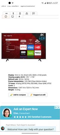 TCL 55in Smart tv