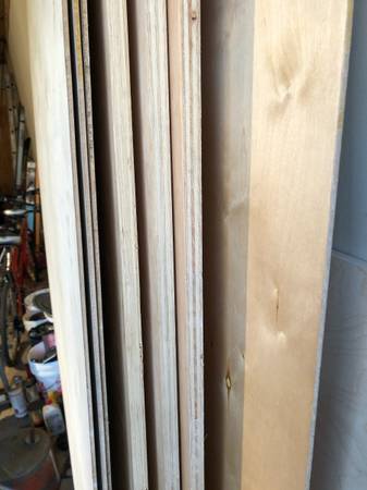 Sheets of 2-sided maple plywood