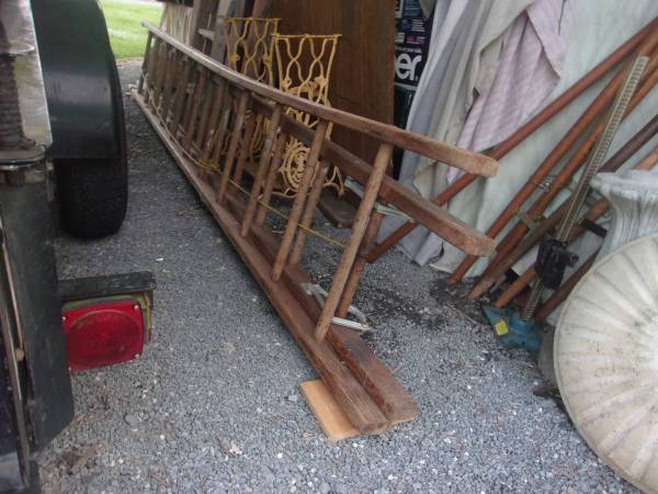 24ft Extension Wood Ladder (orchard style) solid like new