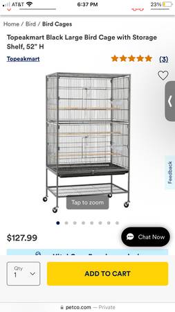 Cages and birds available