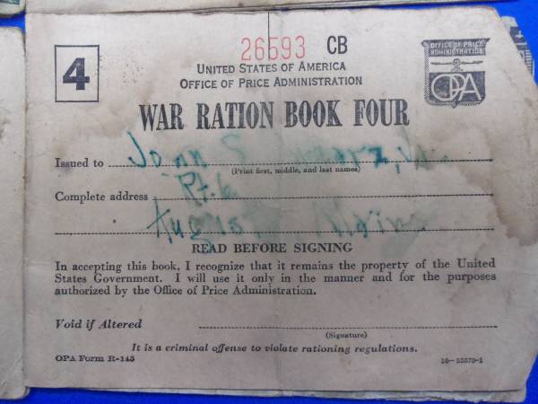 RATION STAMPS FROM WW 2, VINTAGE