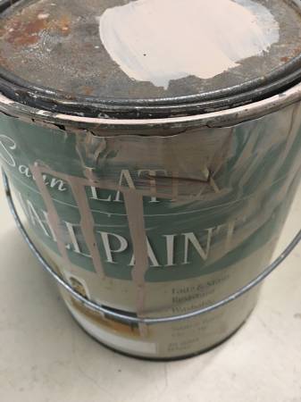 5 one gallon containers of paint