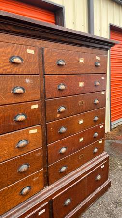 Early 1900’s Apothecary/Bankers Chest Antique 14 Drawer Dresser