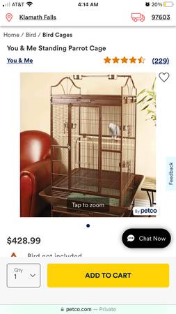 Cages and birds available