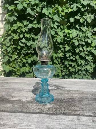 Blue Glass OIL LAMP