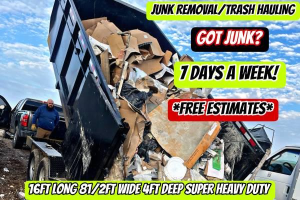 ??????JUNK REMOVAL/TRASH HAULING 7 DAYS A WEEK FREE ESTIMATES???