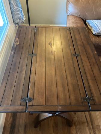 3 matching dark wood expansion tables