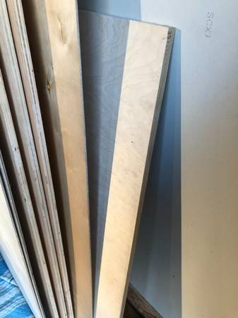 Sheets of 2-sided maple plywood