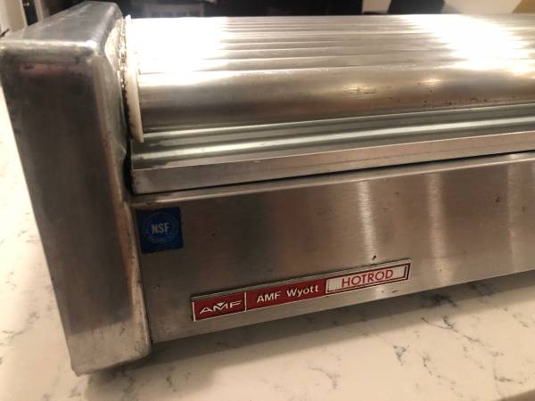 AMF Wyott Commercial Hot Dog Cooker Hotrod Rockatube Grill HR-40. Older unit bu