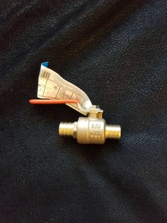 Brass ?” barbed PEX ball valves – NOS