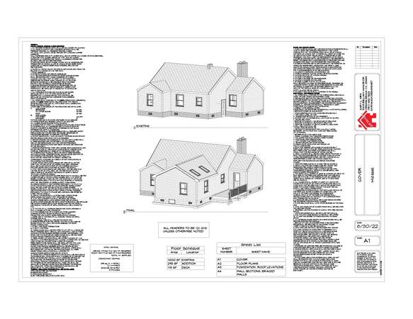 Residential Building Permit Plans in 3D