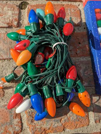 Christmas Lights Outdoor Old School Rare