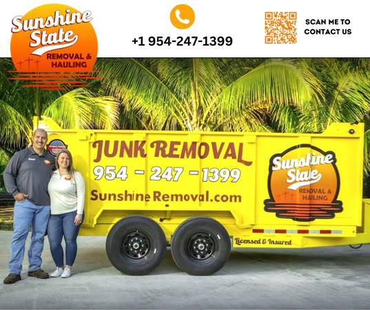 ??JUNK REMOVAL SERVICES?? Sunshine State Removal??Affordable? Reliable