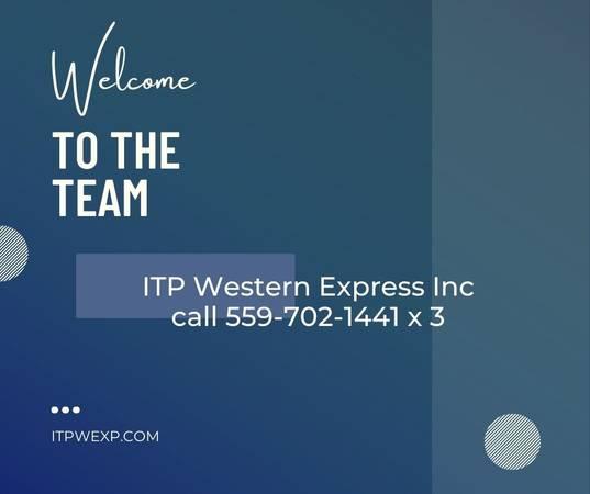 ITP WESTERN EXPRESS IS Looking For Motivated Owner Operators