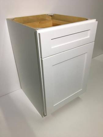 New Shaker White & Gray All Wood Kitchen Cabinets WHOLESALE