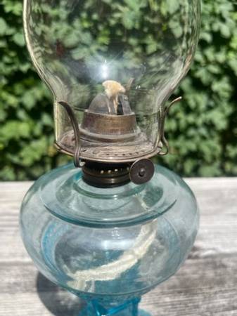 Blue Glass OIL LAMP