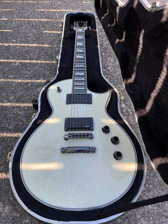 ESP Eclipse Snow White w/Blk Hardware & EMG Pickups MIJ Japan TradesOk