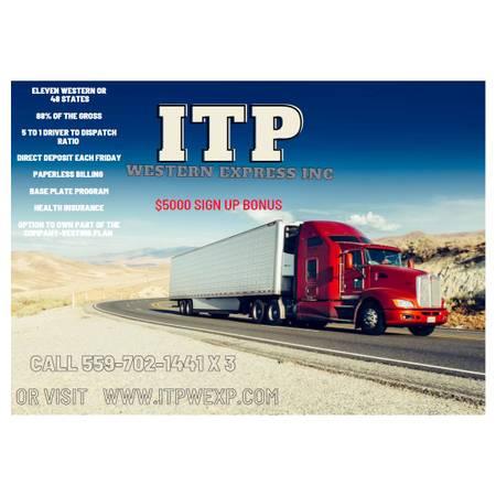 ITP Western Express Inc $5000 Sign-Up Bonus