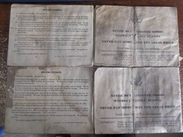 RATION STAMPS FROM WW 2, VINTAGE