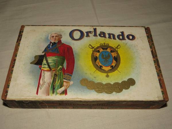 Vintage Wooden Orlando Cigar Box