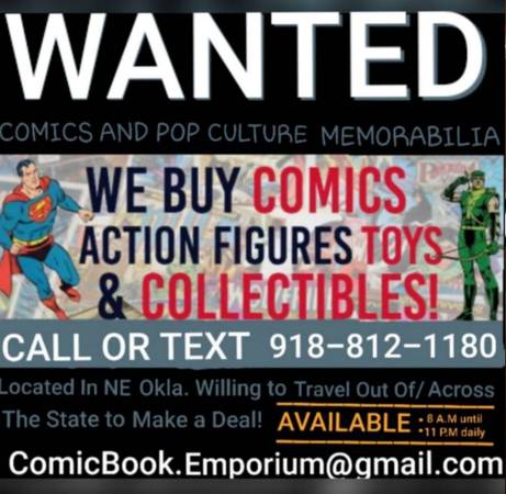 WANTED – COMIC BOOKS VINTAGE TOYS RETRO VIDEO GAMES TRADING CARDS & MORE!