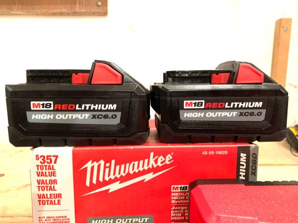 Milwaukee M18 18V High Output Starter Kit w/ (2) 6.0ah Batteries & Charger – NEW