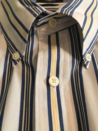 Men’s Nautica Short Sleeve Button Down Cotton Shirt, Size L, Striped