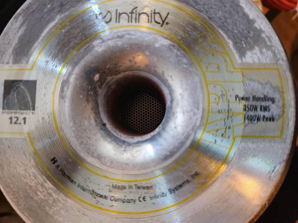 12″ Infinity sub w/enclosure and Rockford Fosgate amp