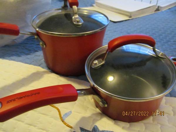 Rachel Ray 4pc. cookware in red