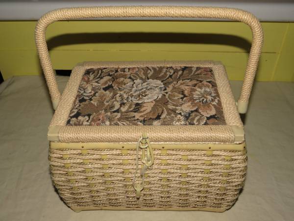 Vintage Woven Sewing Box