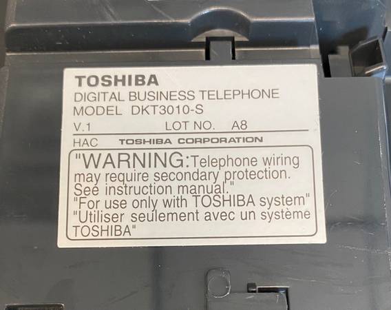 Toshiba Digital Business Telephone System With Backup Brain